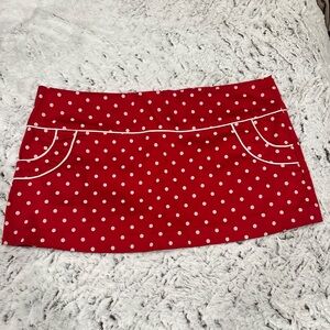 Forever 21 Red and White Polka Dot Mini Skirt